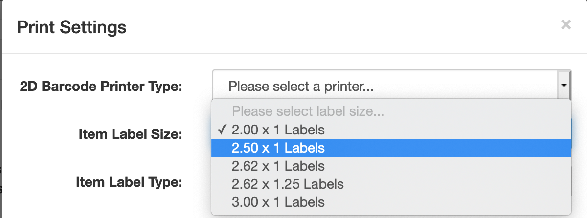 FNSKU Label printer settings